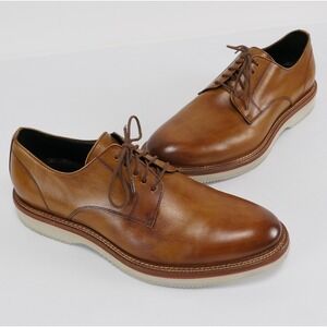 Johnston & Murphy Collection Men's 10M Leather Derby Shoes Made in Italy 24-6396